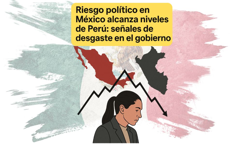 Riesgo político en México alcanza niveles de Perú: señales de desgaste en el gobierno