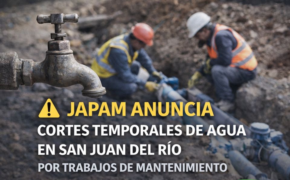 JAPAM anuncia cortes temporales de agua en San Juan del Río