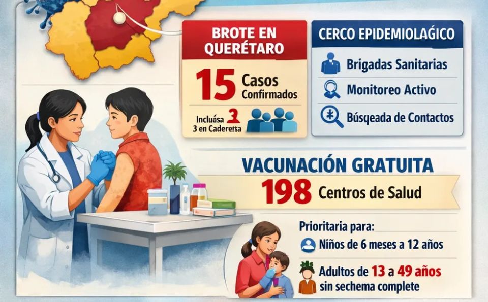 Confirman nuevo caso de sarampión en Cadereyta de Montes