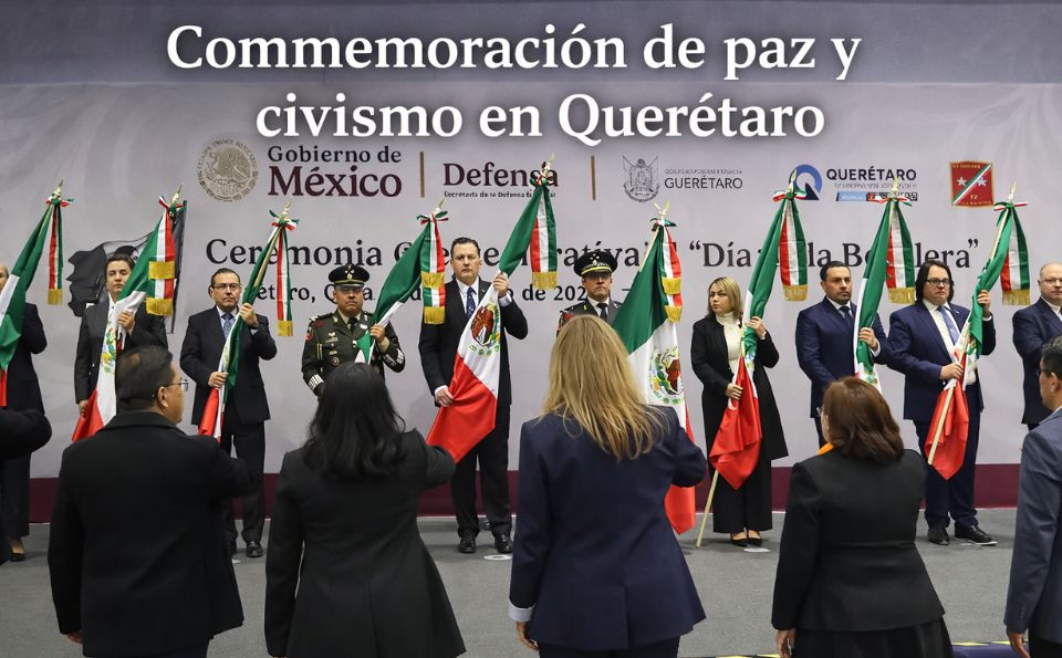 Conmemoran la paz y el civismo en Querétaro con acto oficial