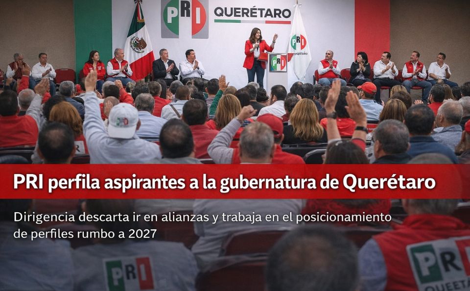 PRI perfila aspirantes a la gubernatura de Querétaro rumbo a 2027