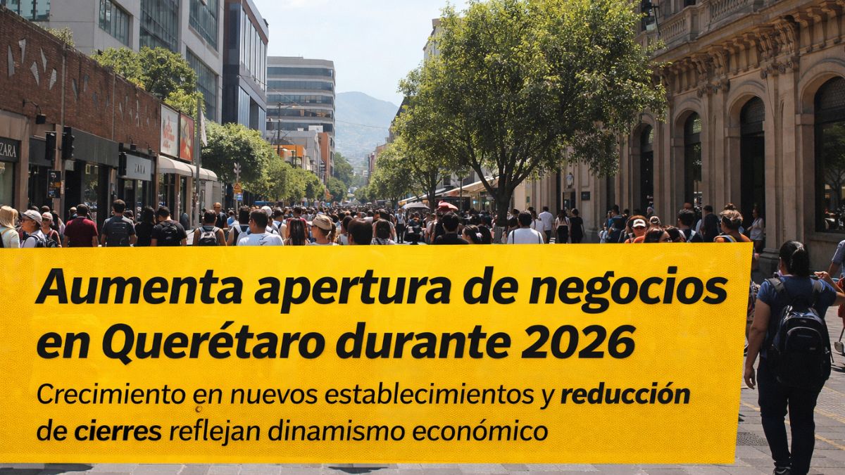 Aumenta apertura de negocios en Querétaro durante 2026