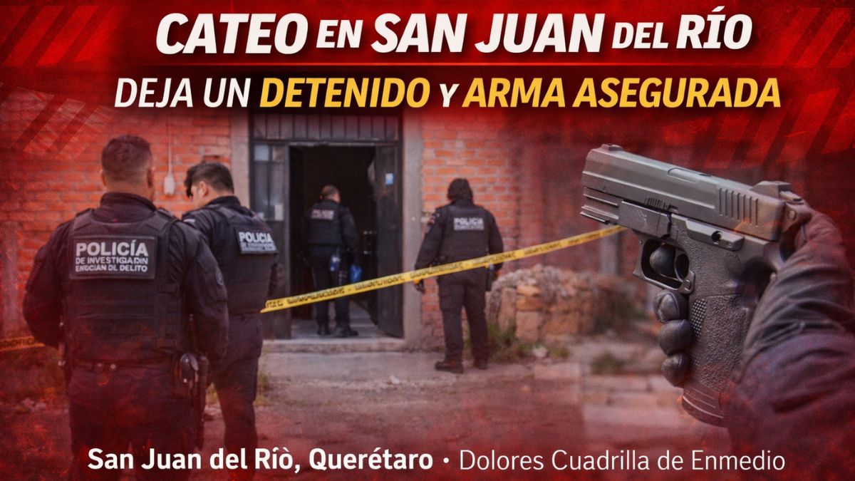 Cateo en San Juan del Río deja un detenido y arma asegurada