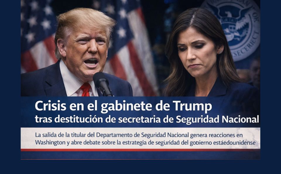 Crisis en el gabinete de Trump tras destitución de secretaria de Seguridad Nacional