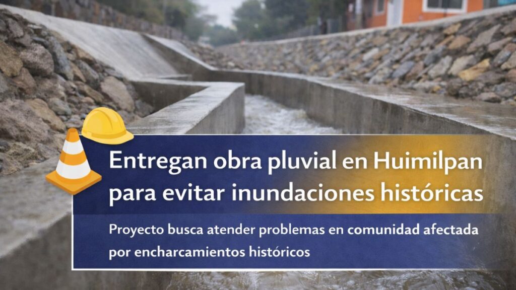 Entregan obra pluvial en Huimilpan para atender problemas históricos de inundaciones