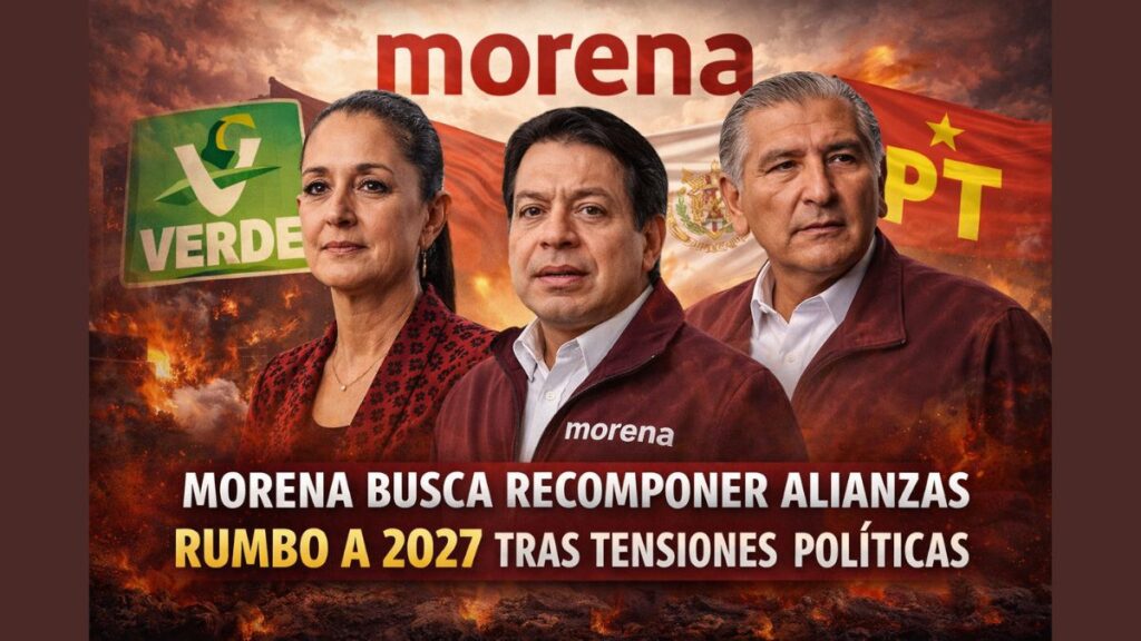 Morena busca recomponer alianzas rumbo a 2027 tras tensiones políticas
