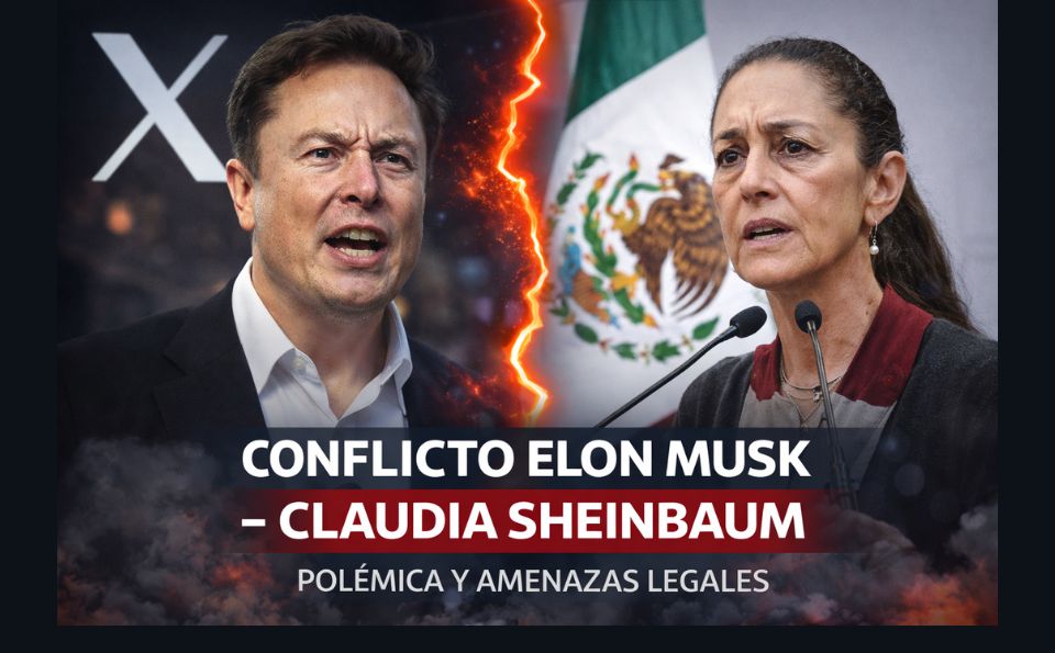 El empresario Elon Musk cuestiona declaraciones del gobierno mexicano y la presidenta responde evaluando acciones legales