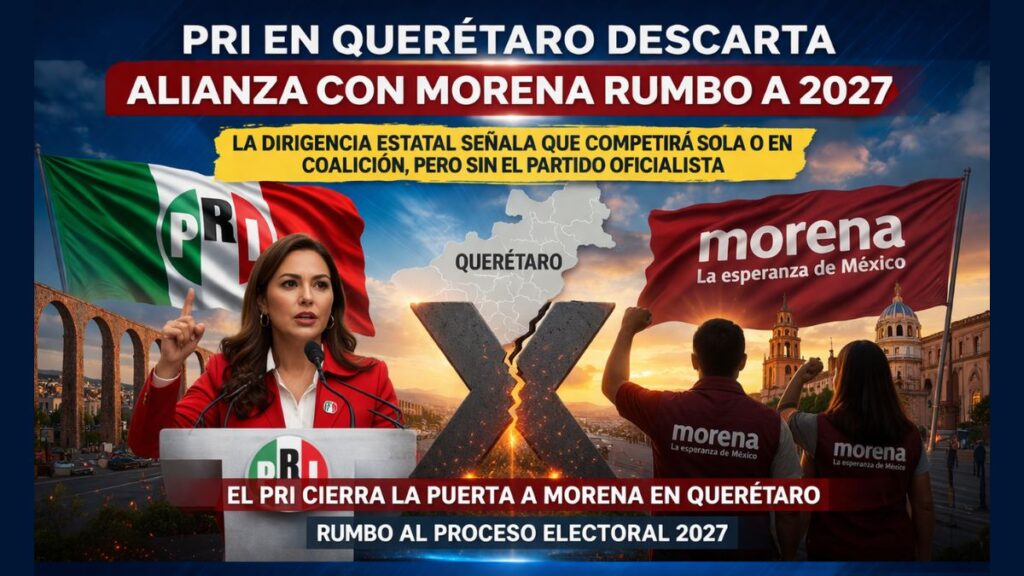PRI en Querétaro descarta alianza con Morena rumbo a 2027