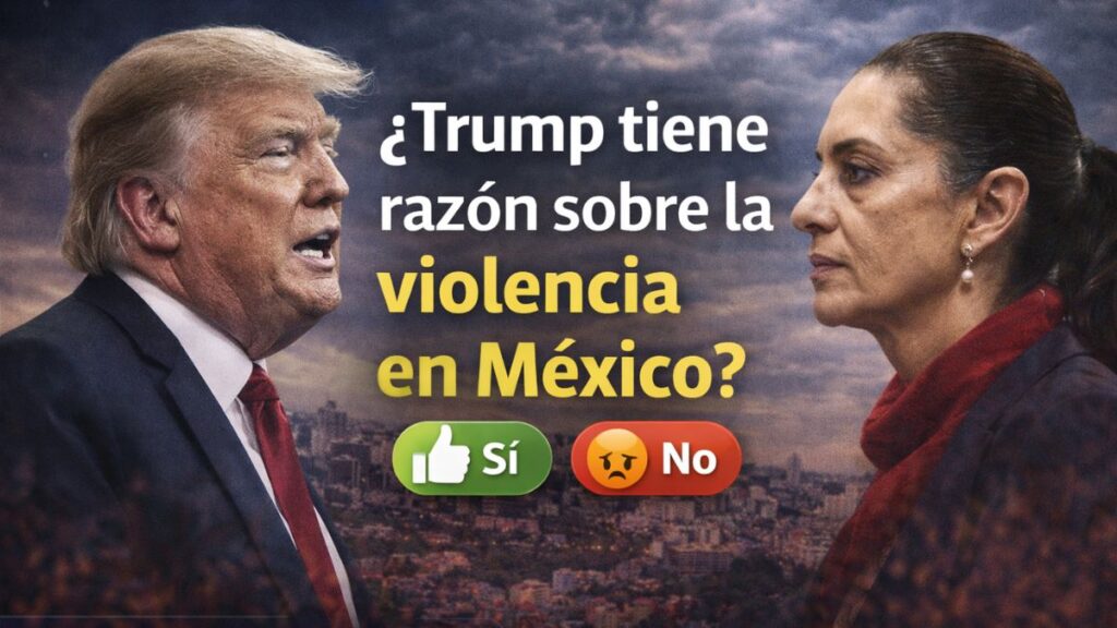 Trump acusa que México es “epicentro de la violencia” y desata respuesta del gobierno de Sheinbaum