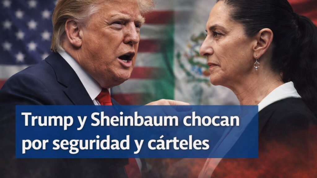 Trump y Sheinbaum chocan por seguridad y cárteles en medio de tensión entre México y EE.UU.