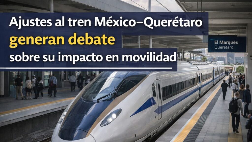 Ajustes al tren México–Querétaro generan debate sobre su impacto en movilidad