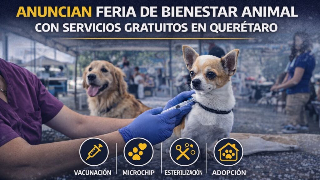 Anuncian feria de bienestar animal en Querétaro con servicios gratuitos