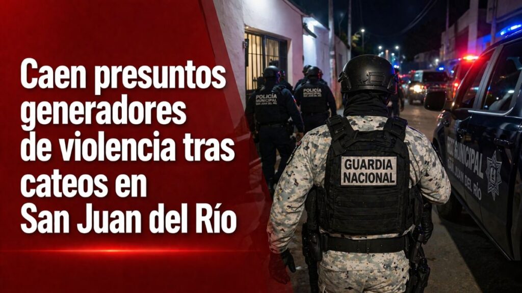 Caen presuntos generadores de violencia tras cateos en San Juan del Río