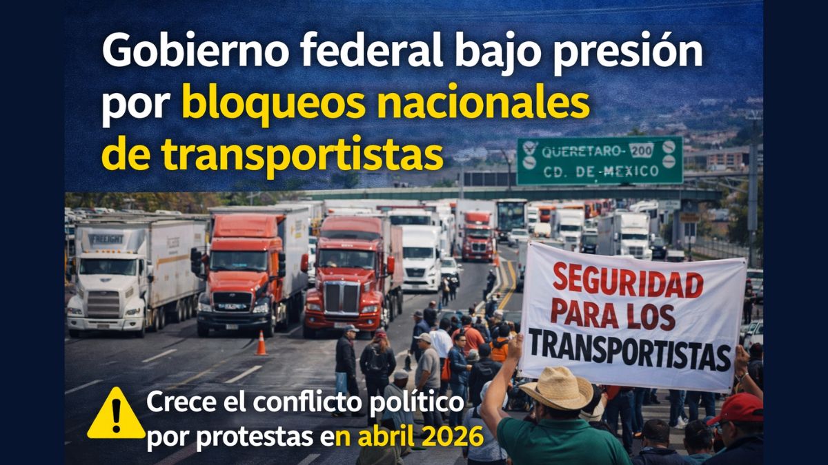 Gobierno federal enfrenta presión por bloqueos nacionales de transportistas