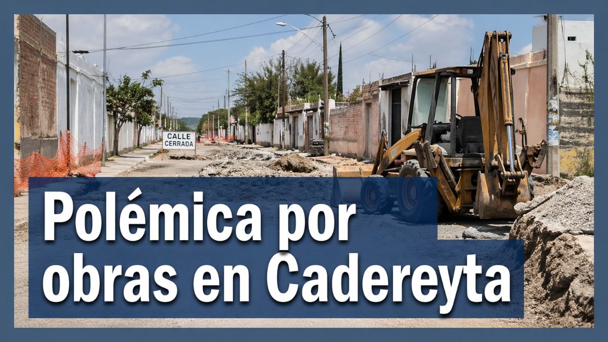 Observan irregularidades en obra pública de Cadereyta y desatan polémica