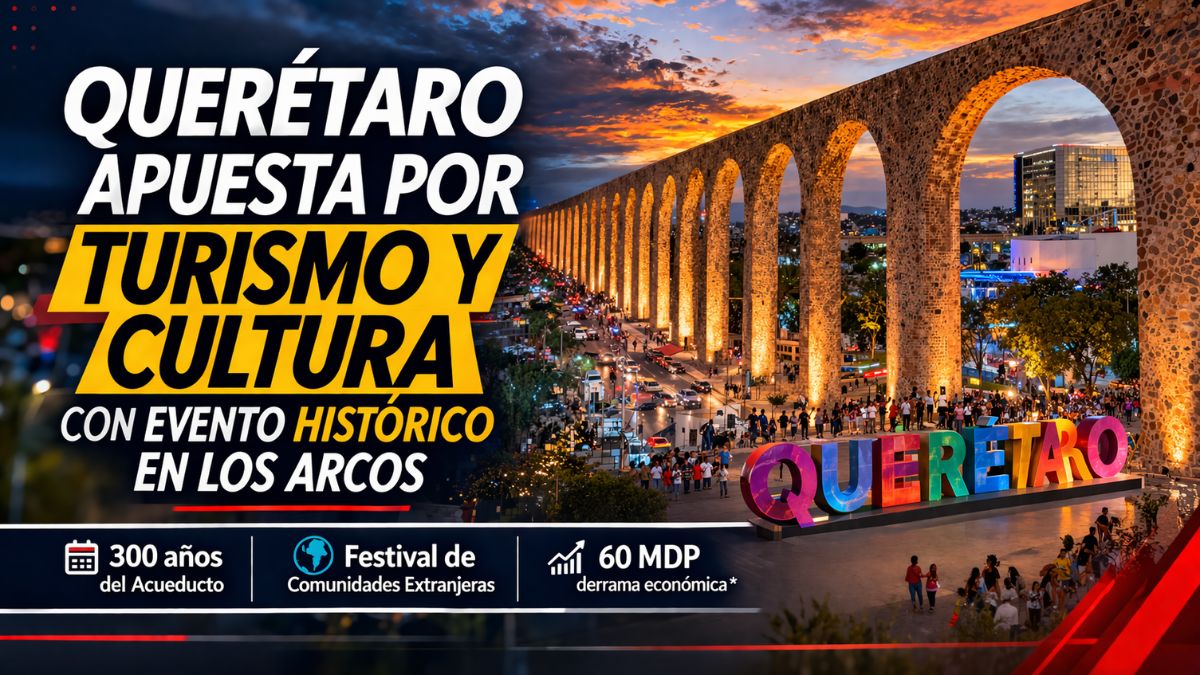 Querétaro apuesta por turismo y cultura con evento histórico en Los Arcos