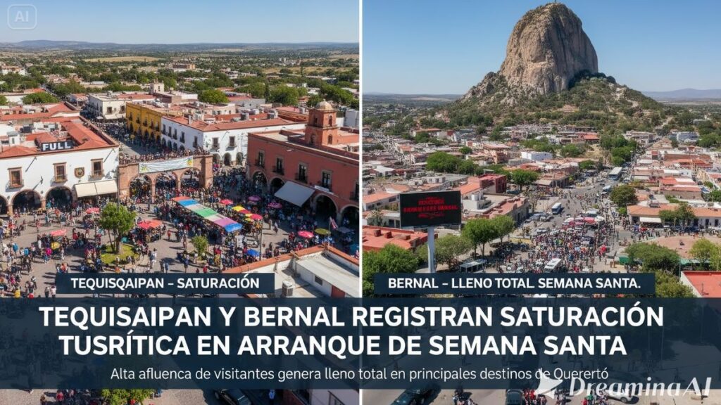 Tequisquiapan y Bernal registran saturación turística en arranque de Semana Santa