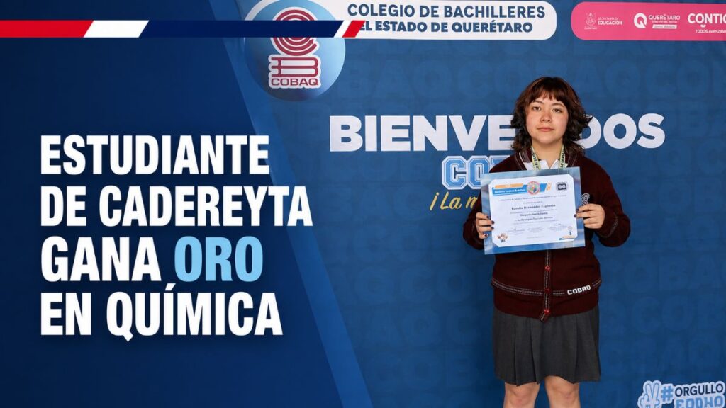 Triunfa estudiante de Cadereyta en Olimpiada Nacional de Química 2026