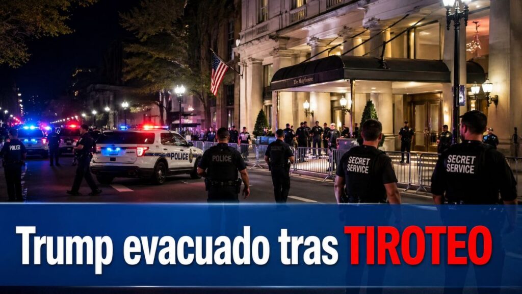 Trump es evacuado tras tiroteo en evento oficial en Washington