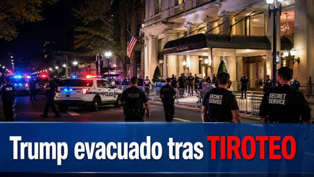 Trump es evacuado tras tiroteo en evento oficial en Washington