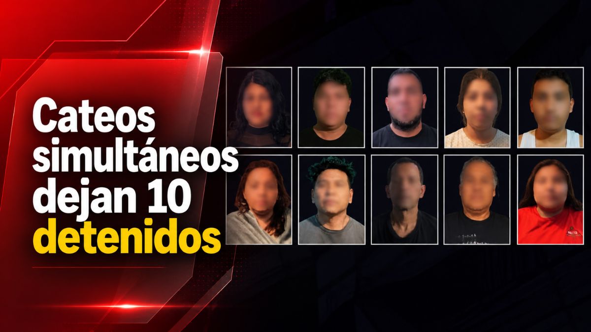 Cateos simultáneos dejan 10 detenidos en Querétaro