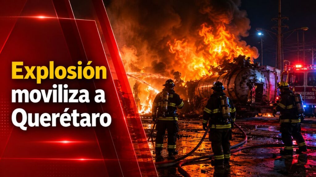 Explosión de pipa provoca movilización en Querétaro
