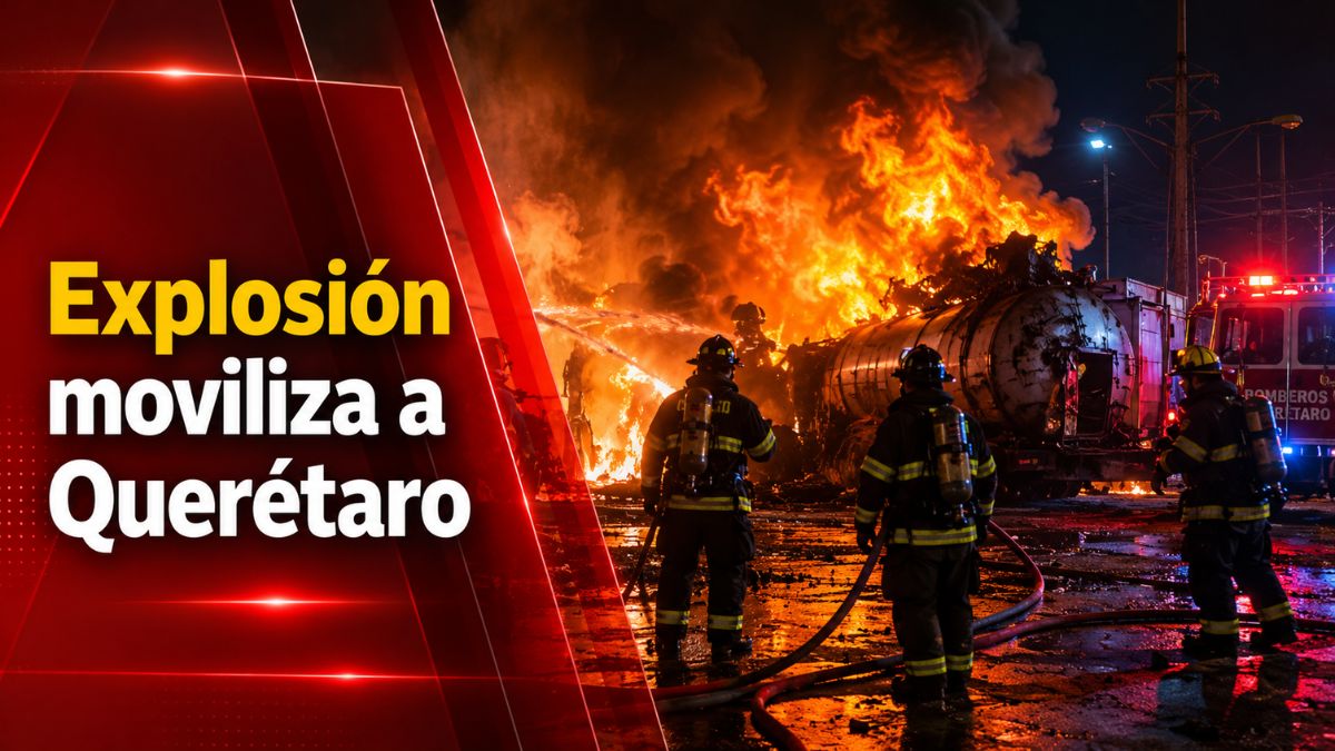 Explosión de pipa provoca movilización en Querétaro