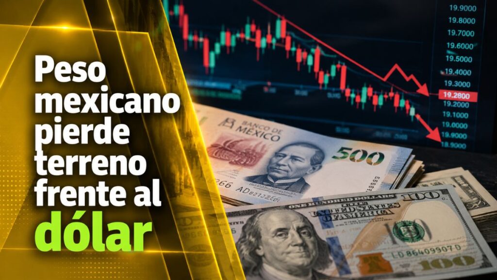 Peso mexicano pierde terreno frente al dólar