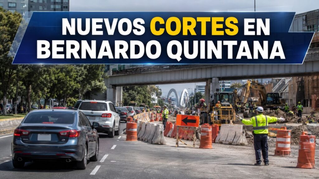 Nuevos cortes en Bernardo Quintana por obras del tren