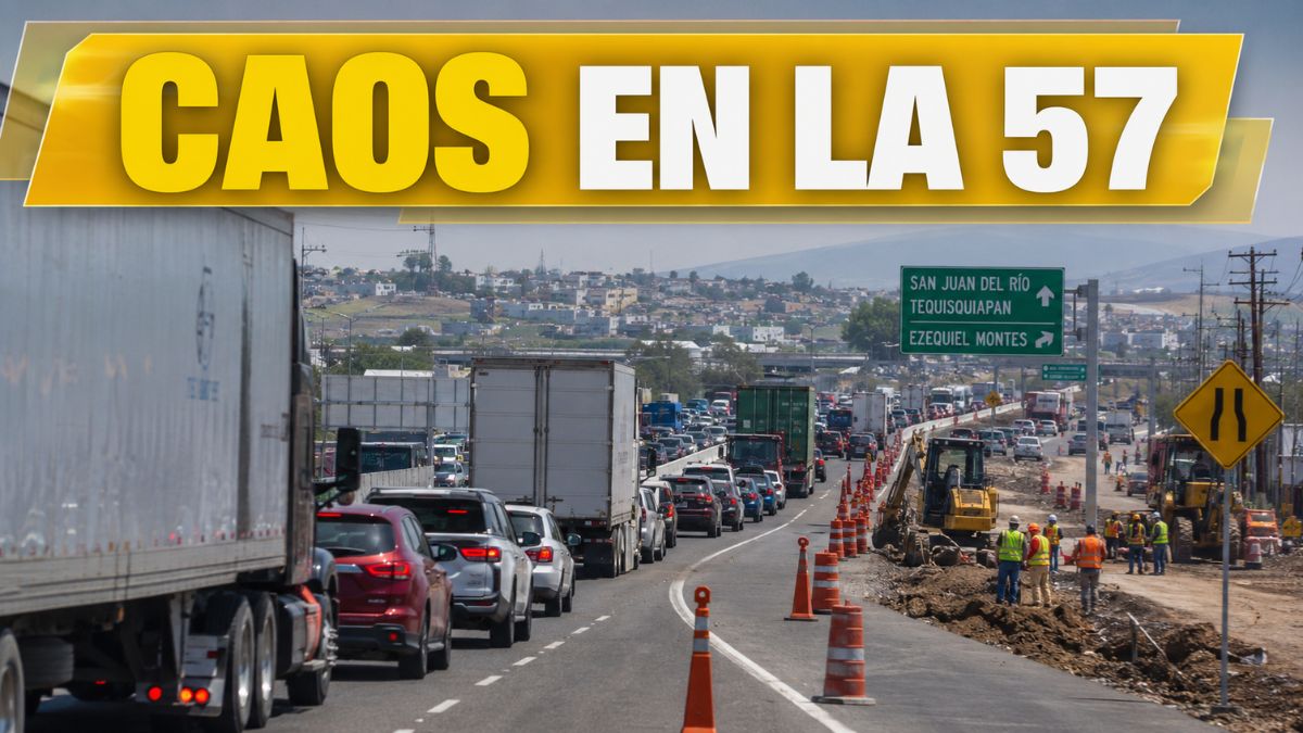 Obras de la 57 ahogan accesos de San Juan del Río