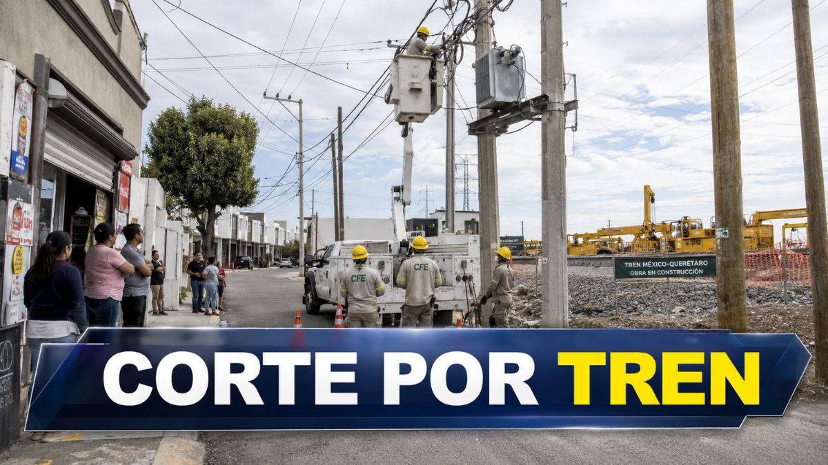 Corte de luz por Tren México Querétaro afectará municipios
