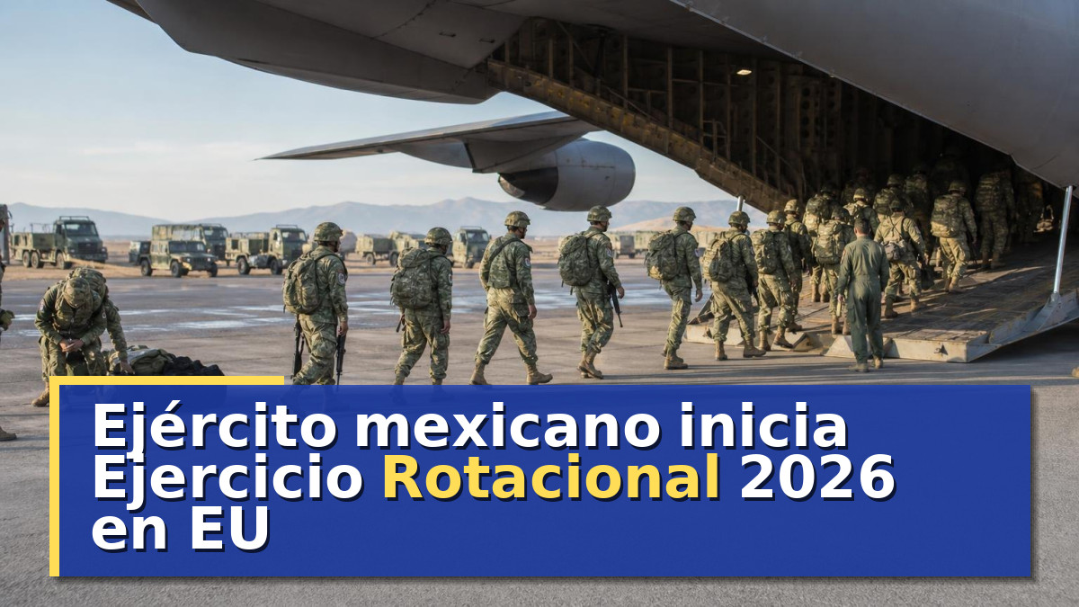 Ejército mexicano inicia Ejercicio Rotacional 2026 en EU