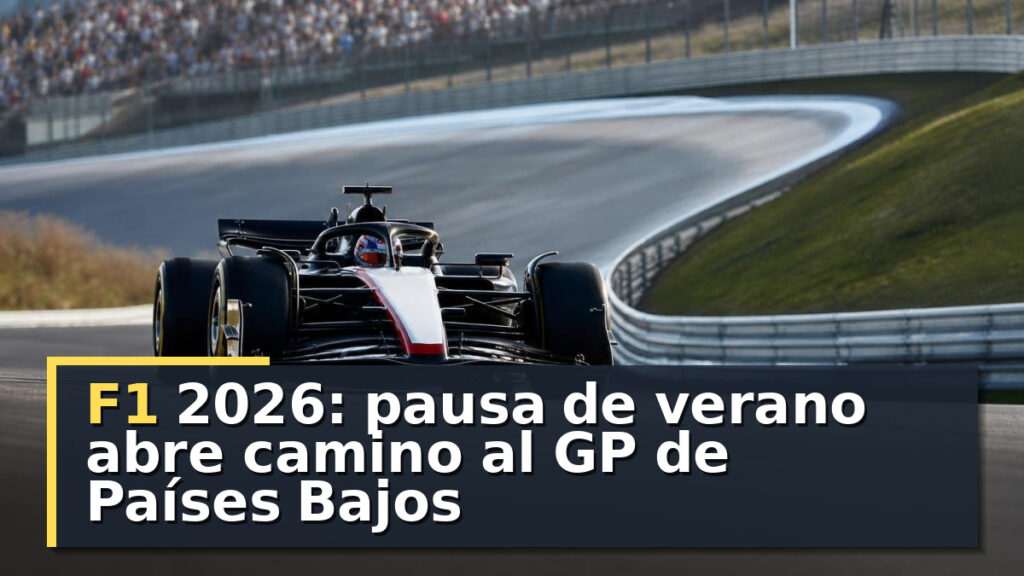 F1 2026: pausa de verano abre camino al GP de Países Bajos