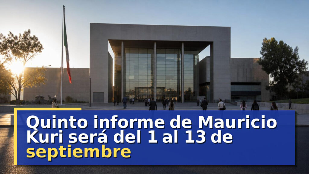 Quinto informe de Mauricio Kuri será del 1 al 13 de septiembre