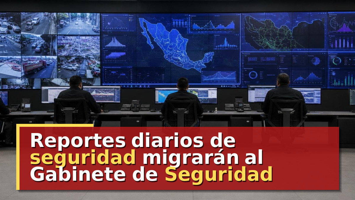 Reportes diarios de seguridad migrarán al Gabinete de Seguridad