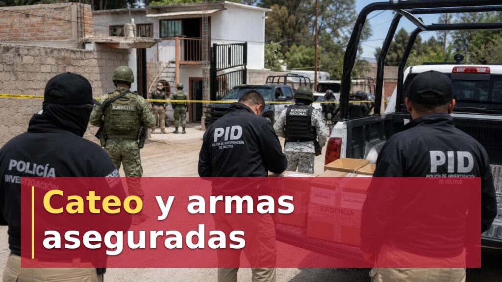 Cateo y armas aseguradas