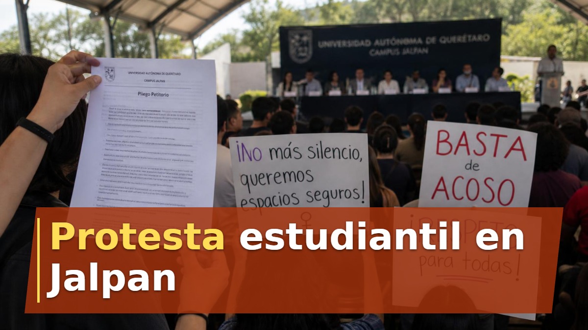 Protesta estudiantil en Jalpan