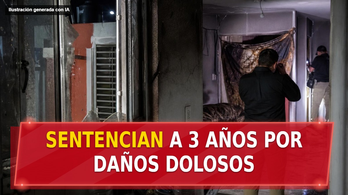 Sentencian a 3 años por daños dolosos