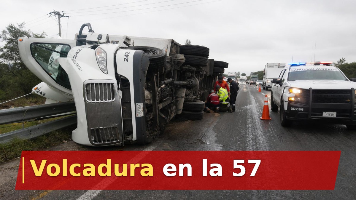 Volcadura en la 57